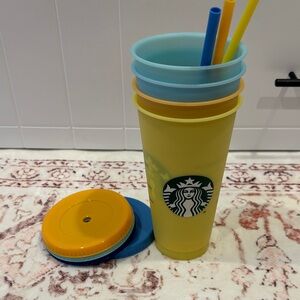 Starbucks Color Changing Reusable Cold Cup Set